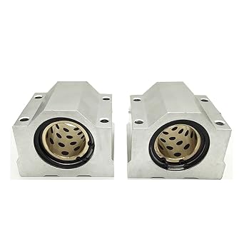 2Pcs Linear Motion Rod Shaft Slide Guide D 20mm x L 59.06 inch / 1500mm + 4Pcs Block Bearings SCS20UU + 4Pcs Aluminum Rail Support SK20 Linear Motion Set Kit for 3D Printer, DIY, CNC