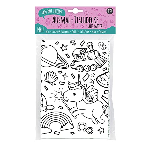 Ausmal-Tischdecke aus Papier Motiv Fantasie und Entdecker Ausmalen Kinder Kinderbeschäftigung Mal Mich Bunt