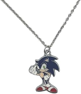 Classic Blue Hedgehog Thumbs Up Character Figure Charm Pendant Necklace
