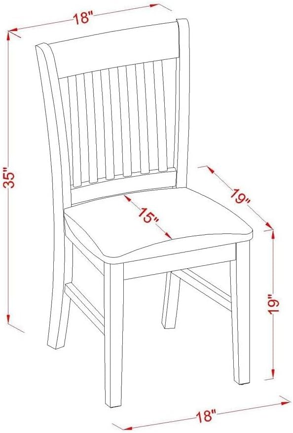 HomeStock Round Kitchen Table Set - 5 Piece Mahogany Dinette Set with Drop Leaves & 4 Chairs