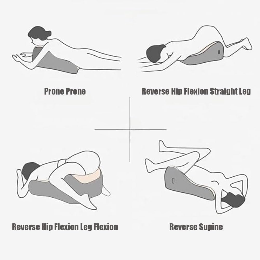 Couples Pillow for Intimacy, Butt Cushion for Couples, Memory Foam Support Pillow for Couples, Pillow to Support Breasts or Raise HIPS, Recovers After Impact, Provides Intimacy Support (Gray)