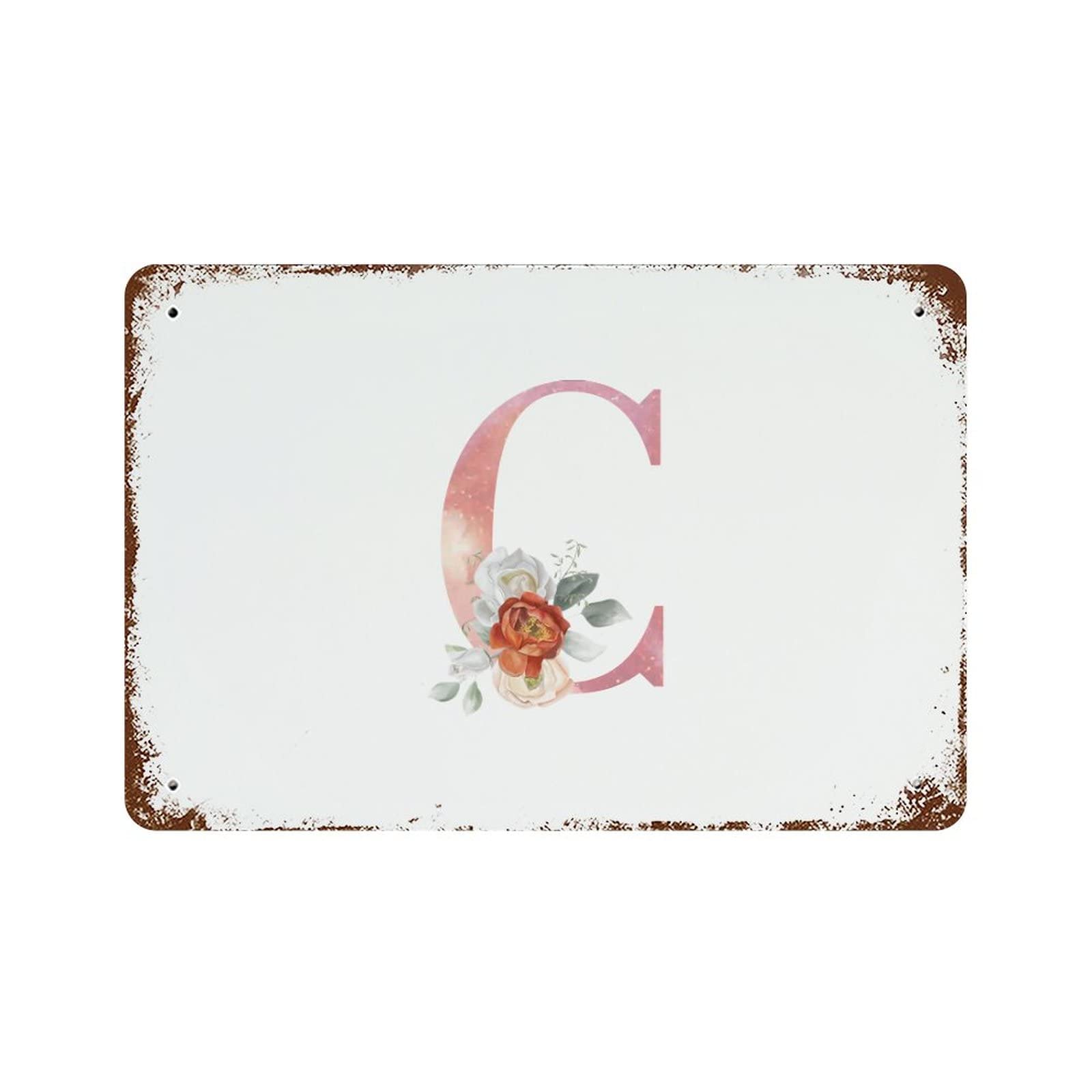 Lettre C rose florale pour sublimer la décoration murale de votre cuisine chic