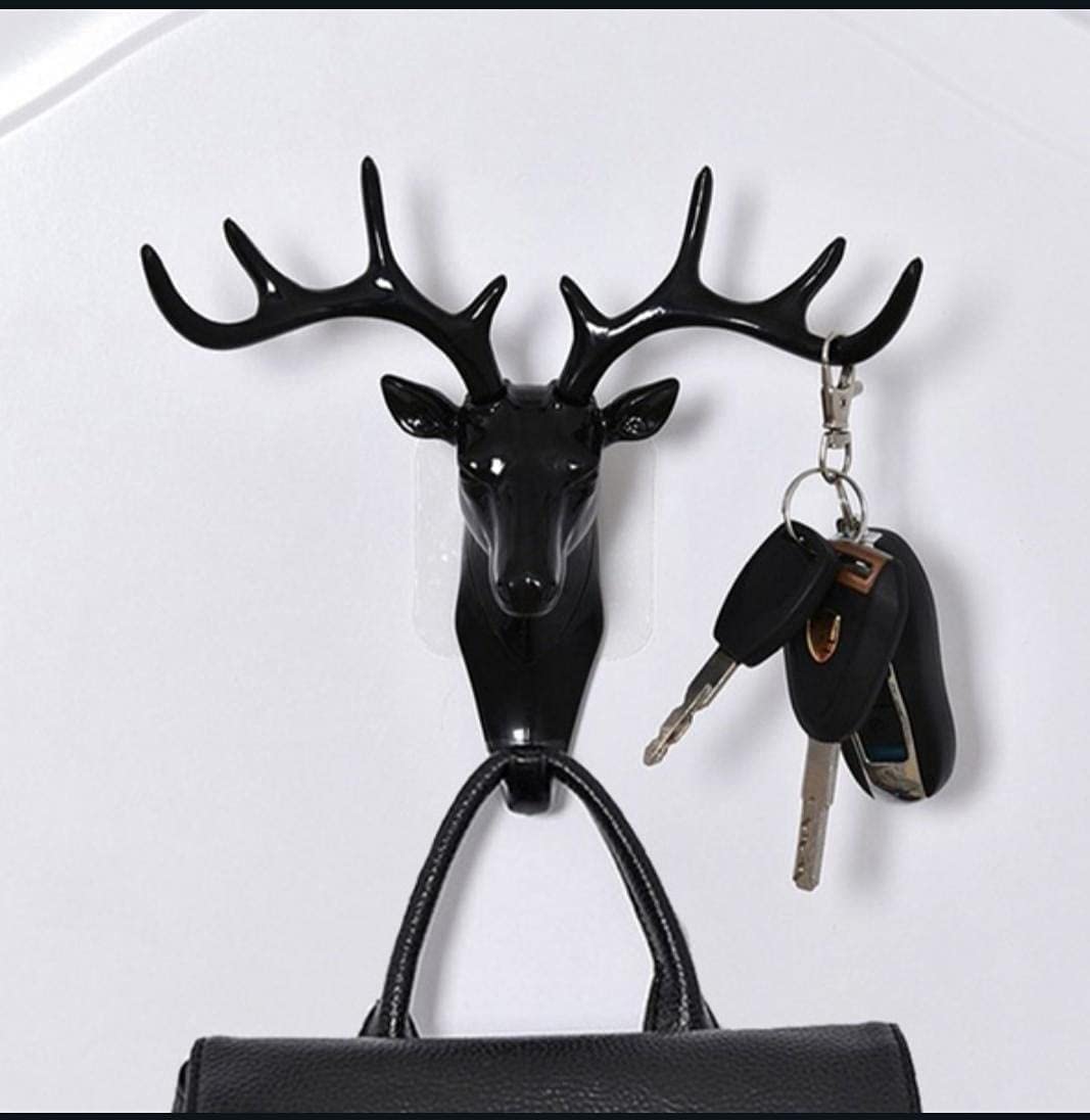 Deer Head Key Holder - Antique Wall Decor -5