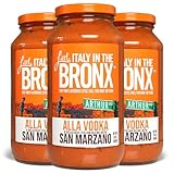 Little Italy Bronx Alla Vodka Sauce - Gluten Free Vodka Sauces, Keto Vodka Pasta Sauce, Gluten Free Marinara Sauce, Vegetarian Pizza Sauce, No Added Sugar, No Preservatives - 24 oz (3-Pack)