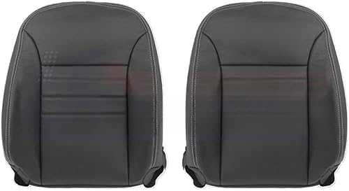 U.S.AutoSeatCover 2013 2014 Compatible con Dodge Charger SXT Driver & Passenger Top Fundas de asiento de cuero negro