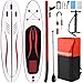 Tavola SUP Gonfiabile, Stand Up Paddle Gonfiabile Adulti, Stand Up Paddle Board 10.5 Ft 150kg, Tavola da SUP Accessori Completi: Pagaia, Pompa ad Aria, Kit di Riparazione, Guinzaglio, 3 Pinne, Zaino