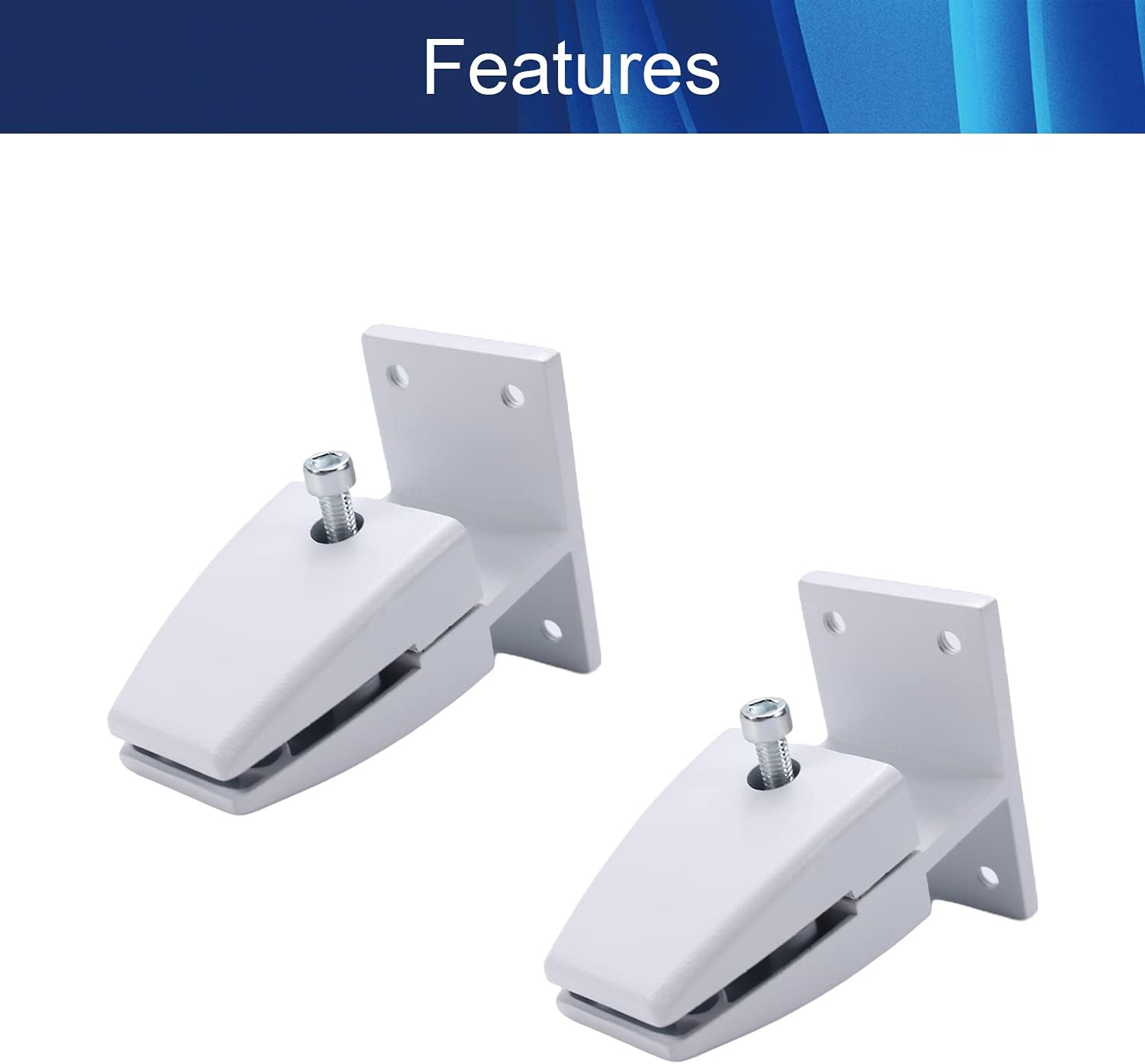 4Pcs Aluminum Alloy Adjustable Partition Bracket T Shape Office Desk Partition Clip Clamp Holder Screen Support for 4-16mm Thickness White Tone