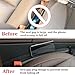 TNAIYH 2PCS Car Seat Gap Filler, Soft Foam Vehicle Seat Seam Guard Stopper to Prevent Items from Falling, No Drop Automotive Gap Plug Crevice Blocker, Universal for Most Vehicles (Black)