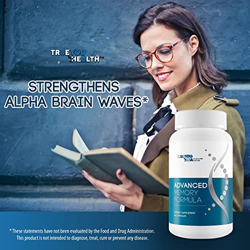 Advanced Memory Formula - By True You Health - Our Best Memory & Brain Formula - Formulated With Ginkgo Biloba And Other Premium Ingredients For Advanced Memory & Brain Support, 60 Count (Pack Of 1) #TOP4