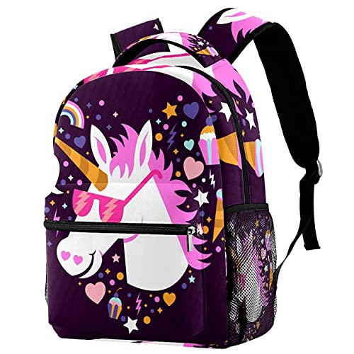 Sac à dos licorne pour ranger lunettes de soleil et bouteille d'eau