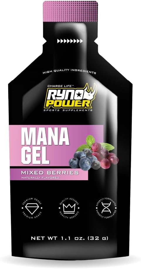 Ryno Power Mana Performance Gel Caddy (12 Servings) 'Mixed Beries' - Image 2