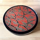 レトロ茶びつ 茶櫃 取盆 菓子器 和食器 桶 茶器 茶道具 漆塗り①