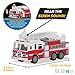 Driven by Battat — Micro 1:24 Scale – Fire Truck – Small Toy Truck with Lights, Sounds & More for Boys & Girls Age 3+, White and Red