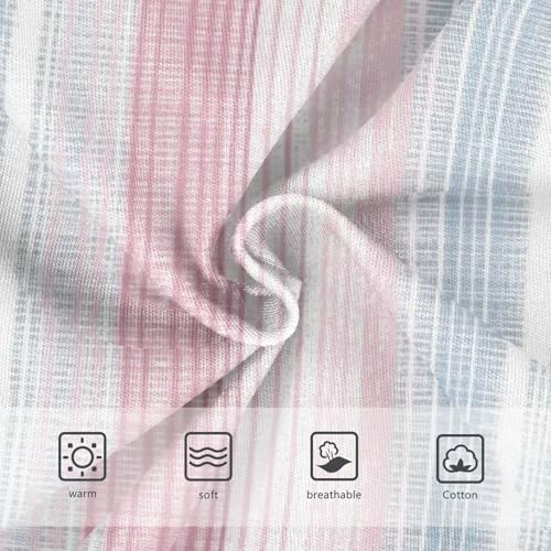 Girls' Panties Organic Underwear for Young Girls Pink Blue Striped Fabric3