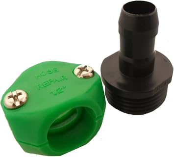 HOMEGARDEN 2 Pack Reusable Male End Garden Hose Repair Unit | Fits 0.5" 1.3 cm to 5/8" 1.6 cm Hoses | Easy Installation | Economical & Sustainable Choice