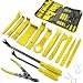 19Pcs Trim Removal Tool,Car Panel Door Audio Trim Removal Tool Kit, Auto Clip Pliers Fastener Remover Pry Tool Set with Storage Bag (Yellow)