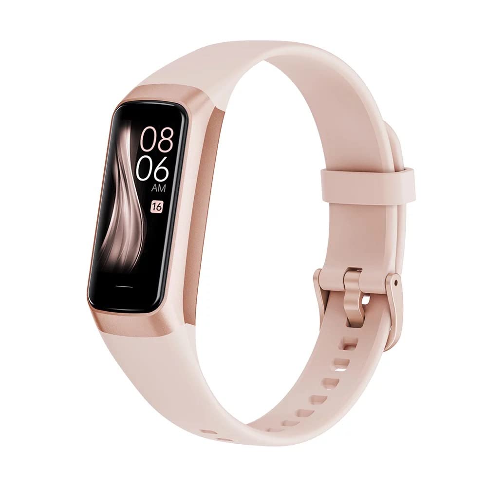 Stylish Smart Watch Band for Girls Boys Kids Teens Men Women with Blood Pressure Monitor Fitness Tracker Call and Message Notification (Pink)