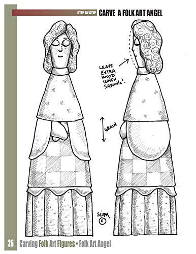Carving Folk Art Figures: Patterns & Instructions for Angels, Moons, Santas, and More! - Image 4