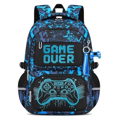 Amythe Mochila Escolar Niño Adolescente Fluorescente, Mochila para Niños con Bolsillo Oculto 8 a 12 Años, Mochilas Escolares Grande Impermeable y Ligera, Azul | Ya disponible en tu tienda friki favorita! En mundofriki.es!
