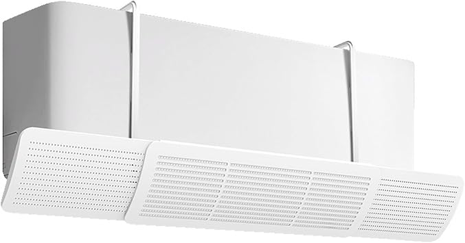 Retractable Air Conditioner Deflector, Universal Adjustable Air Conditioning Deflector, Air Diverter Cover Telescopic Anti-Wind Baffles Anti Direct Blowing Windshield Wind Guide White B