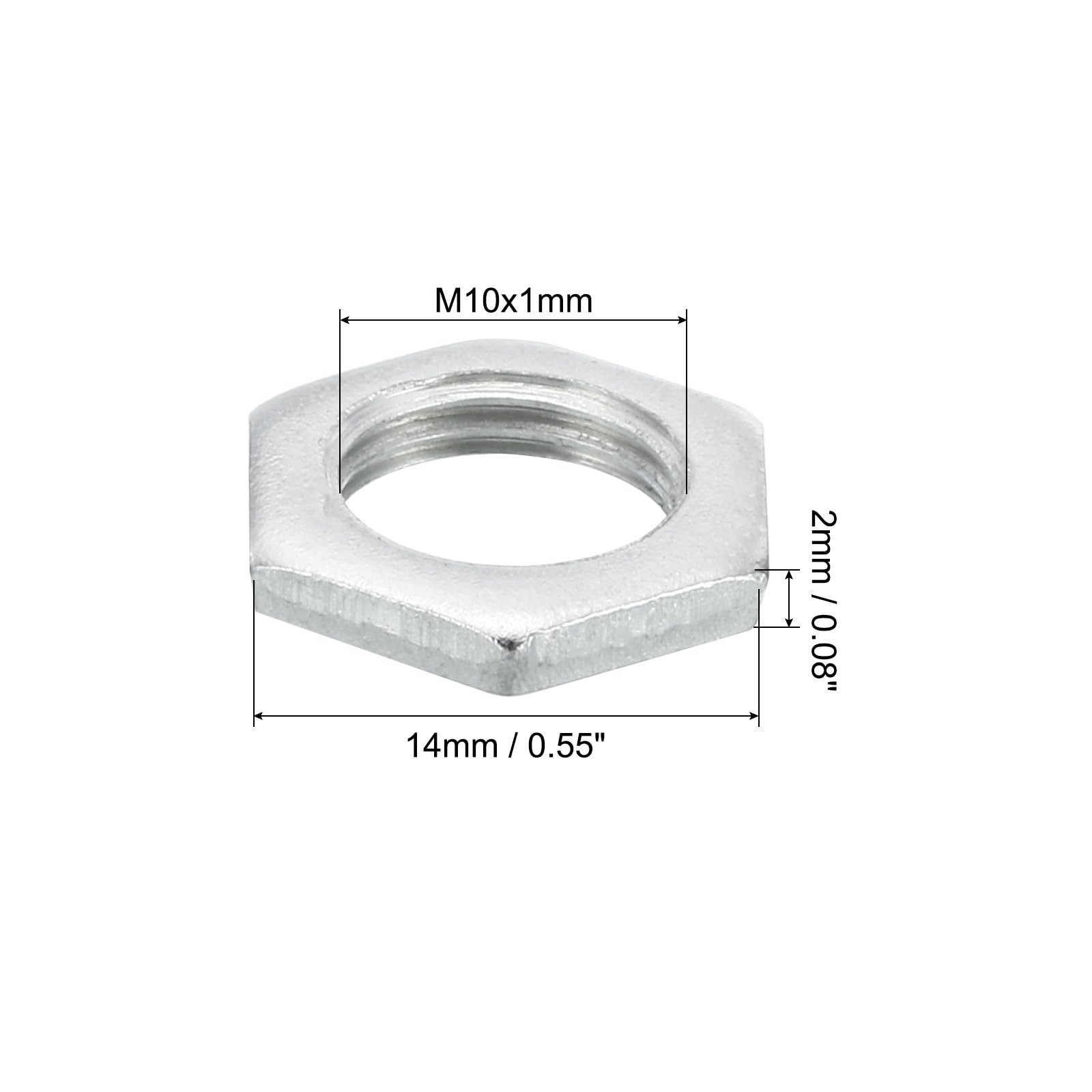 PATIKIL M10x1.0 Steel Hex Nuts - Image 2