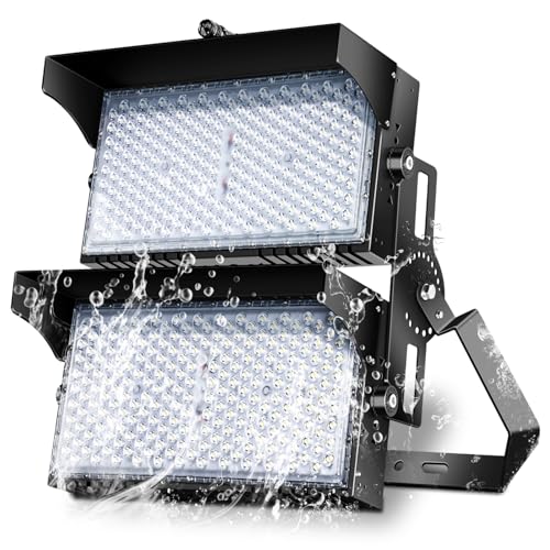 Tomourd 0-900W Led Stadium Lights, IP66 High Power Outdoor Sport Court Arena Light Pro-Grade High Mast Lighting with Dimmable 10KV Surge Protection Commercial and Industry for Large Area Lighting