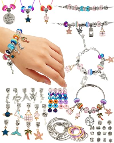 Calendrier de l'Avent Fille avec Perles – Calendrier de l'Avent Ado, Bijoux, Calendrier Kinder, Kit DIY pour Bracelets 5 6 7 8 9 10 11 12 13 Ans