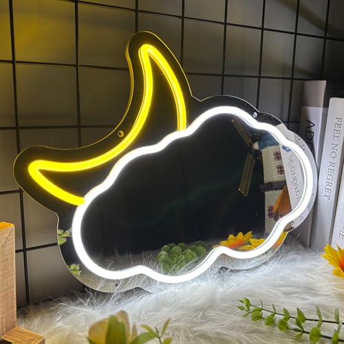 Espejo de nube de luna con luz de neón, 10% de descuento - Image 7