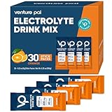 Venture Pal High Sodium Sugar Free Electrolytes Powder Packet - Hydration Packets with Vitamin, Sodium & Potassium | Zero Calories | Vegan, Keto & Paleo Friendly Electrolyte Drink Mix - 30 Sticks