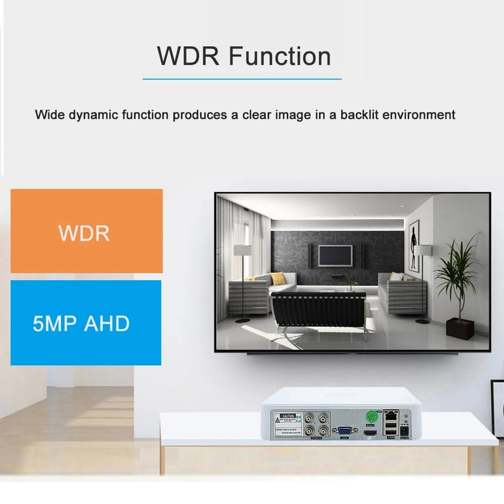 Hybrid DVR CCTV 4CH 5M-N Audio via coassiale per 5MP 12,5Fps 1080P 720P TVI CVI CVBS, telecamera IP, spina europea, facile da usare