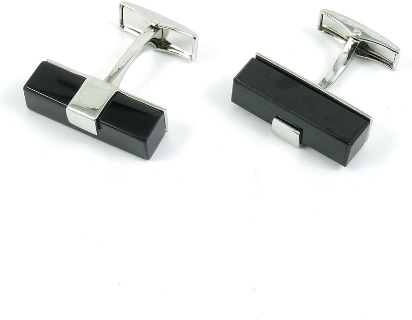 Cufflinks Cuff Links Fashion Mens Boys Jewelry Wedding Party Favors Gift SHW092 Black Cuboid Agate