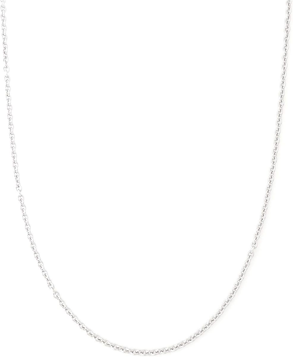 2MM Stainless Steel Necklace - Thin Cable Chain for Women & Men, Silver Chains for Pendant Addition or Alone - 16-30 Inch Available