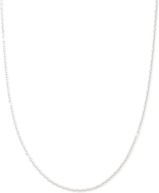 2MM Stainless Steel Necklace - Thin Cable Chain for Women & Men, Silver Chains for Pendant Addition or Alone - 16-30 Inch Available
