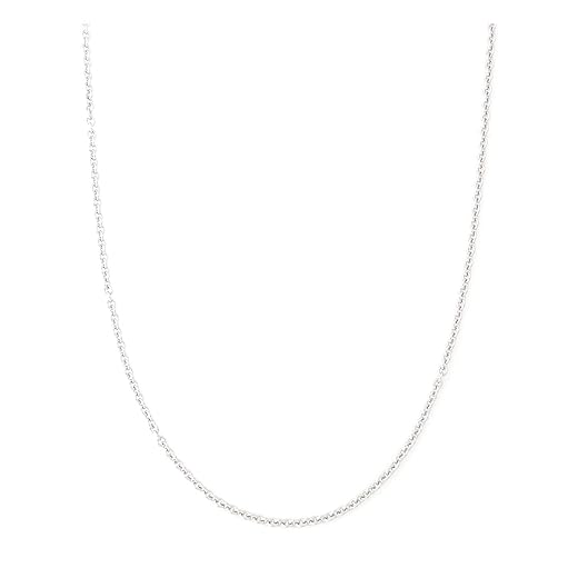 2MM Stainless Steel Necklace - Thin Cable Chain for Women & Men, Silver Chains for Pendant Addition or Alone - 16-30 Inch Available