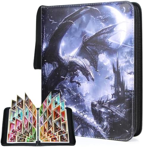 TCGUARD Trading Card Binder Holds 900 Cards - 9 Pocket Premium Collector Album For MTG, Pokémon, Yugioh (Red) - View #6