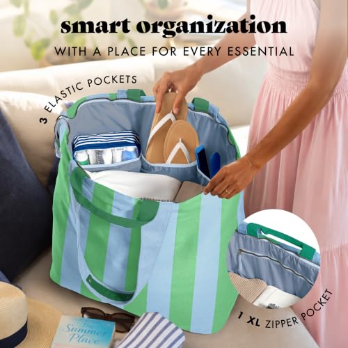 Image of Fit & Fresh All The Things XL Beach Bag for Women, Oversized Travel Tote