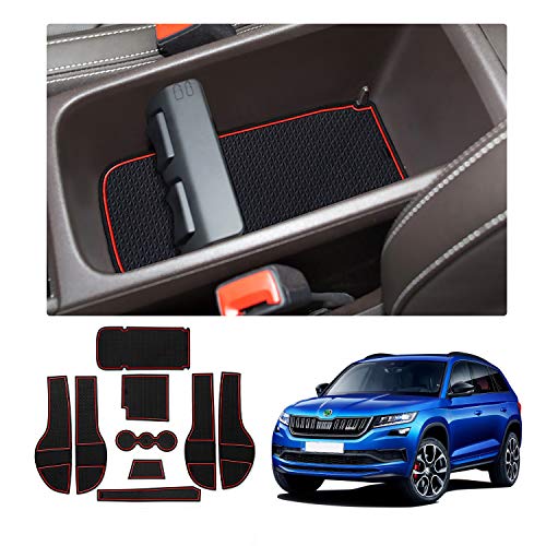 Tapis de sol en caoutchouc Kodiaq protection premium intérieur auto YEE PIN