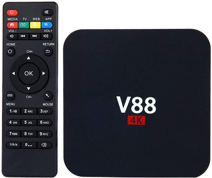 V88 4K Android 6.0 Smart TV Box Latest RK3229 Quad Core 1GB/8GB HD 1080P WIFI Media Player
