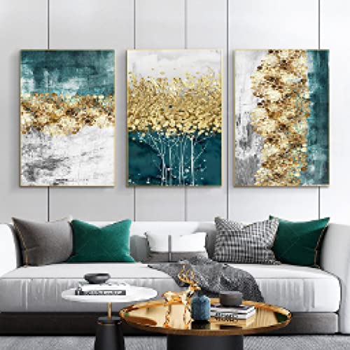 Peinture abstraite dorée au design minimaliste chic