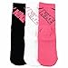 Nike Little Girl's 3PK Soft & Dry Pink Asst Crew Sport Socks Sz: 5-6 Fits 9C-13C