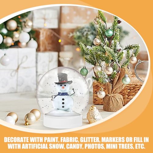 BESTOYARD 24Pcs DIY Globo De Água De Plástico Transparente Globo De Neve 300Ml Globo De Neve Transpa