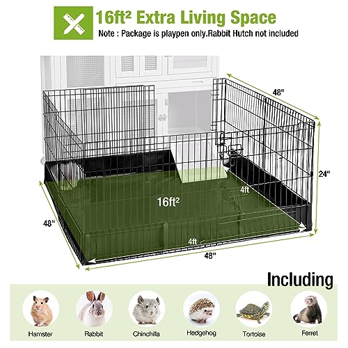 Gutinneen Rabbit Playpen Bunny Run Extension Pet Playpen Indoor Small Animal Playpen thumb #3