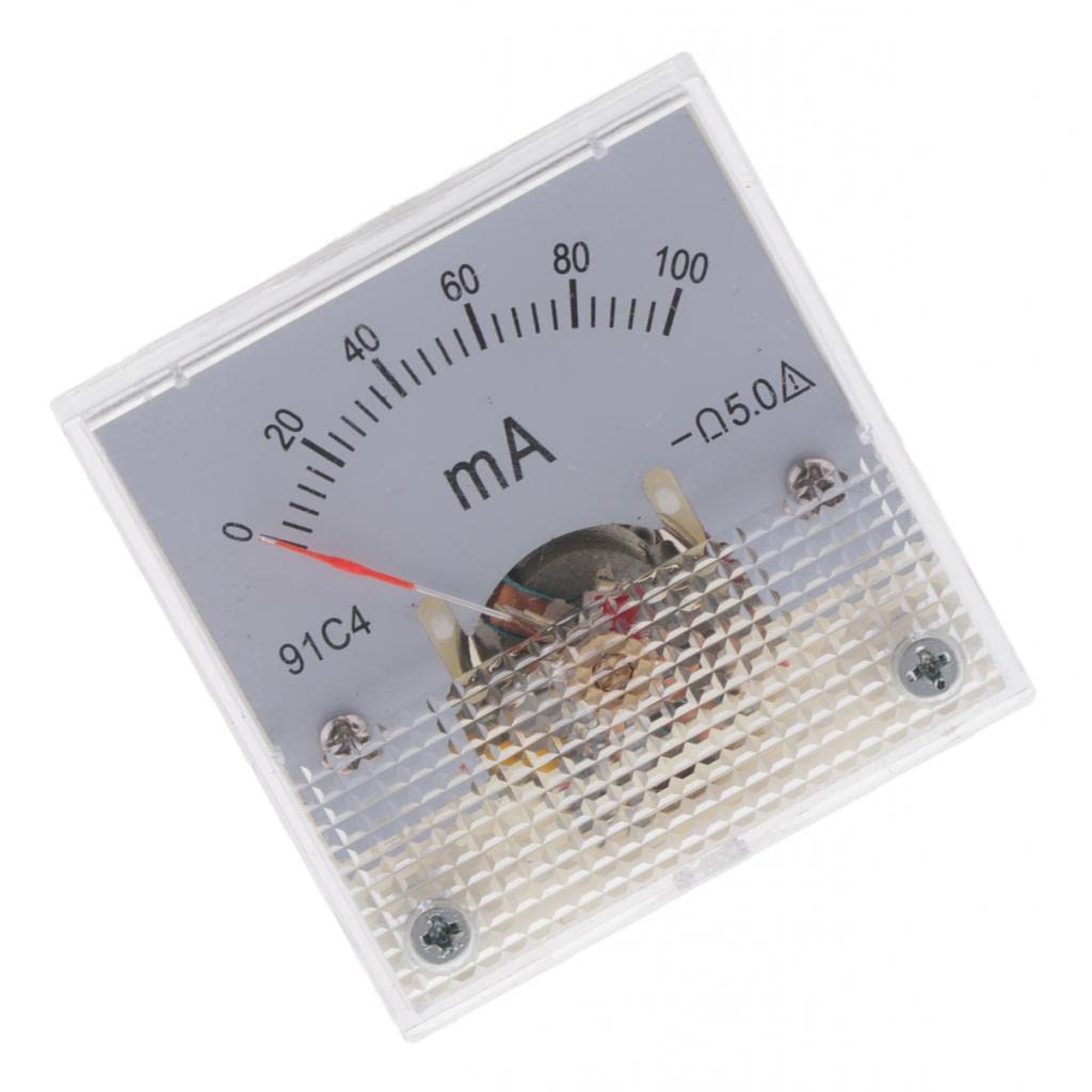 CALANDIS DC Ammeter Analog Panel Meter Amp Meter Current Gauge Pointer Type 0-100mA-image-29