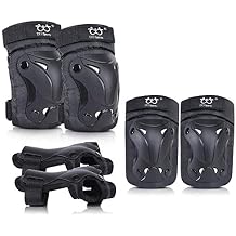 Kids/Youth Knee and Elbow Pads with Wrist Guards Protective Gear Set for Skating Skateboarding Cycling Biking Scooter and Multi Sports