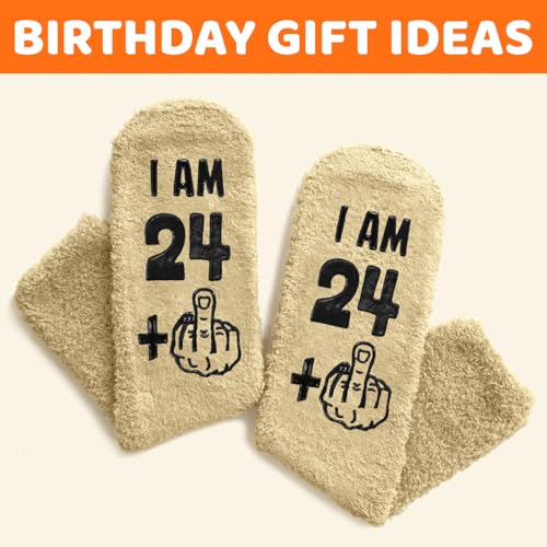 Image of HAPPYPOP Funny Birthday Gifts - 20 25 30 35 40 45 50 55 Year Old Birthday Socks for Him Her