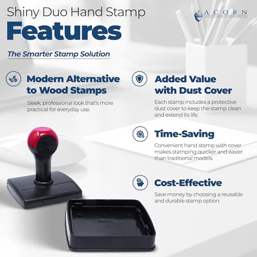 Image of Handheld Golf Champion Crest Duo Hand Return Address Stamp - Teacher Stamp | Home Mailing Stamp. Any standard pad works. Golf Address Stamp. Classic hand stamp. Nothing to dry out. Square imprint.