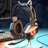 Confort ergonomique – Conçus pour une utilisation prolongée, nos écouteurs présentent un design ergonomique qui donne la priorité au confort. Le rembourrage doux des oreillettes et de l'arceau assure un ajustement parfait mais confortable, en cas d'inconfort pendant les sessions de jeu ou de streaming. sur ce qui compte le plus sans interruption, car ces écouteurs vous permettent de profiter d'un port prolongé sans effort.