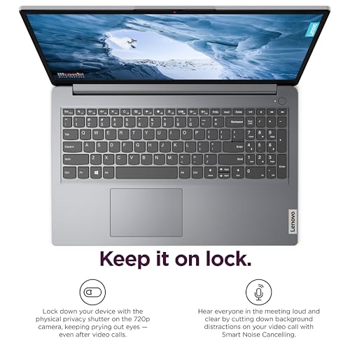 Image of Lenovo Laptop for Business and Student with Lifetime Office 365, IdeaPad 15.6 inch FHD, 4GB DDR4 RAM, 256GB PCIe SSD, Intel Dual-Core, WiFi 6, Bluetooth 5.2, USB-C, WiFi 6, Windows 11, Gray
