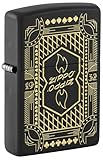 Zippo Sturmfeuerzeug - Zippo Design Black Matte - Nachfüllbar- Geschenkbox - Metall - Made in USA