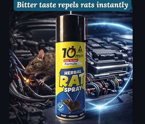 Image of Amish Herbal Rat Repellent Spray 200ml - Plant Based Extract Rat Repellent | Eco Friendly Mouse & Rodent Repellent Spray | Natural Rat Control for Home, Kitchen, Car, Office, Warehouse